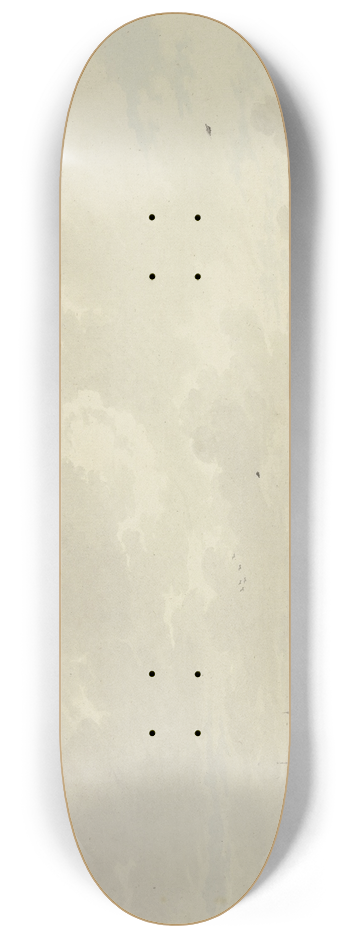 Nicolaas Wicart - Hollndisches Dorf an einem breiten Flusse, der mit mehreren Schiffen belebt ist, rechts auf dem Wasser fliegt ein Vogel 8.25 inch art skate deck