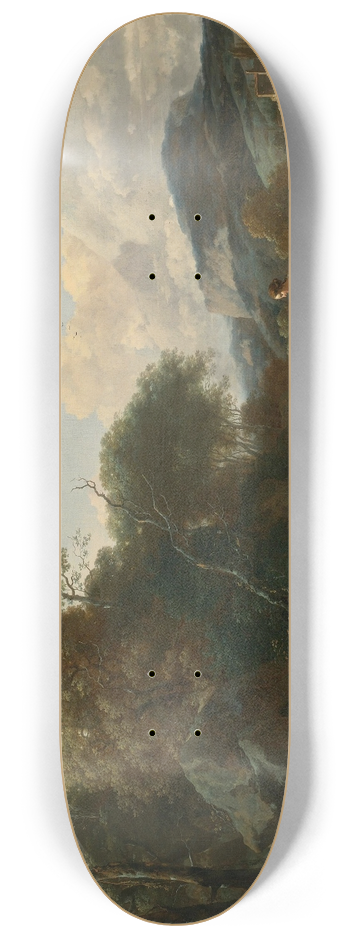 Nicolaes Pietersz. Berchem - A Landscape With Figures 8.25 inch art skate deck