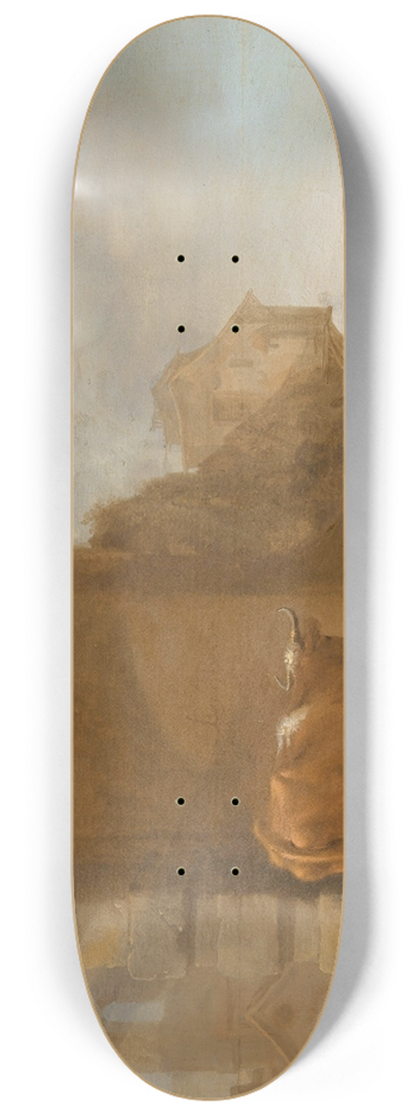 Nicolaes Pietersz. Berchem - A milkmaid amongst ruins 8.25 inch art skate deck