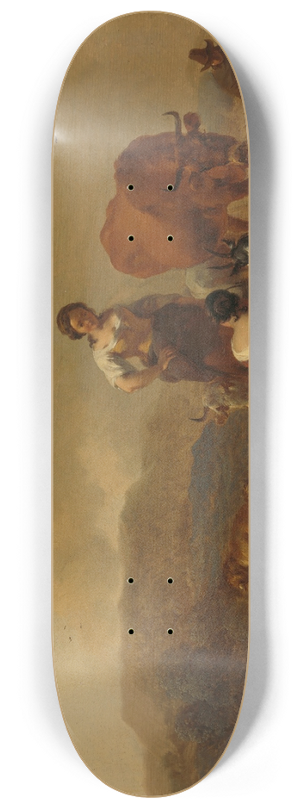 Nicolaes Pietersz. Berchem - Italian Landscape 8.25 inch art skate deck