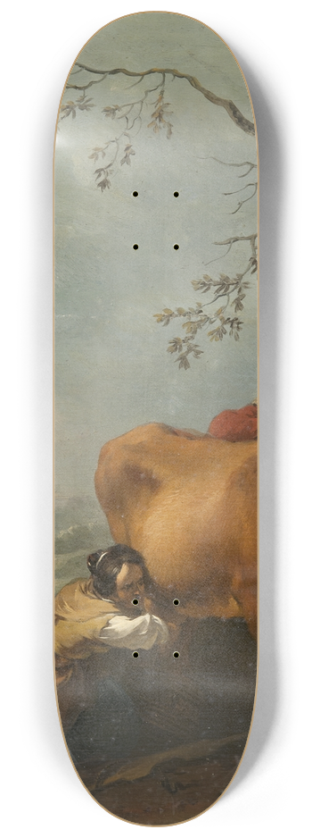 Nicolaes Pietersz. Berchem - Milking-time 8.25 inch art skate deck