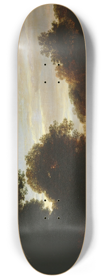 Nicolaes Pietersz. Berchem - Peasants at a Ford 8.25 inch art skate deck