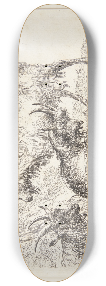 Nicolaes Pietersz. Berchem - Tre geder 8.25 inch art skate deck