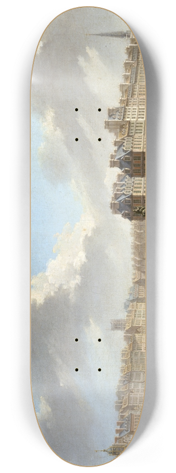 Nicolas Jean-Baptiste Raguenet - Le Pont-Neuf Et La Cit, Vus Du Quai De Conti 8.25 inch art skate deck