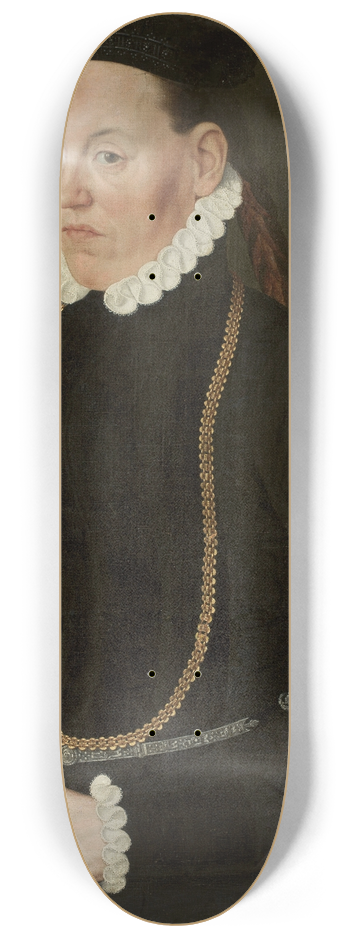 Nicolas Neufchtel - Portrait of a patrician woman 8.25 inch art skate deck