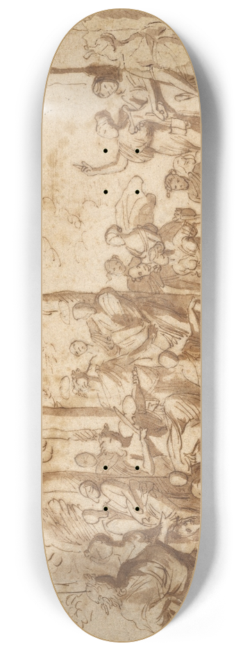 Nicolas Poussin - Apollo and the Muses on Mount Parnassus 8.25 inch art skate deck