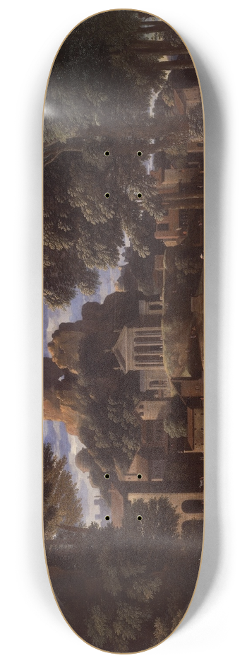 Nicolas Poussin - Landscape with the Ashes of Phocion 8.25 inch art skate deck