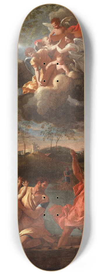 Nicolas Poussin - The Return of the Holy Family to Nazareth 8.25 inch art skate deck