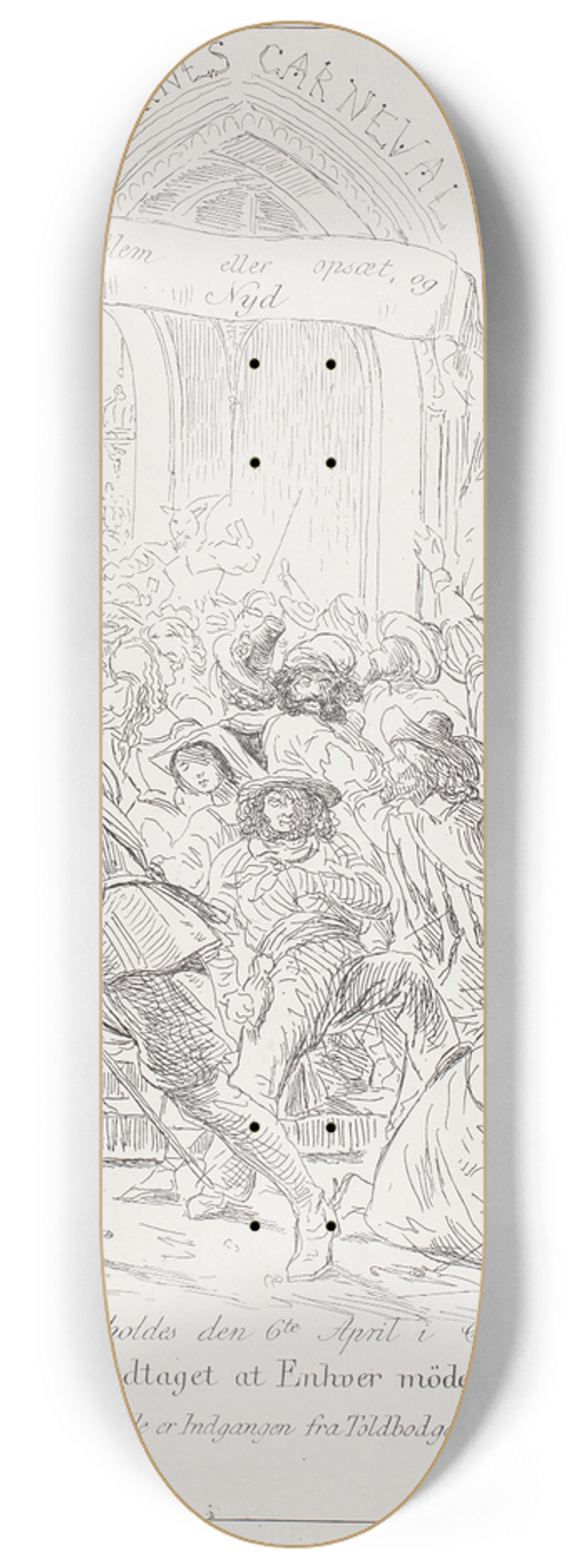 Niels Simonsen - Indbydelse Kunstnernes Karneval 8.25 inch art skate deck