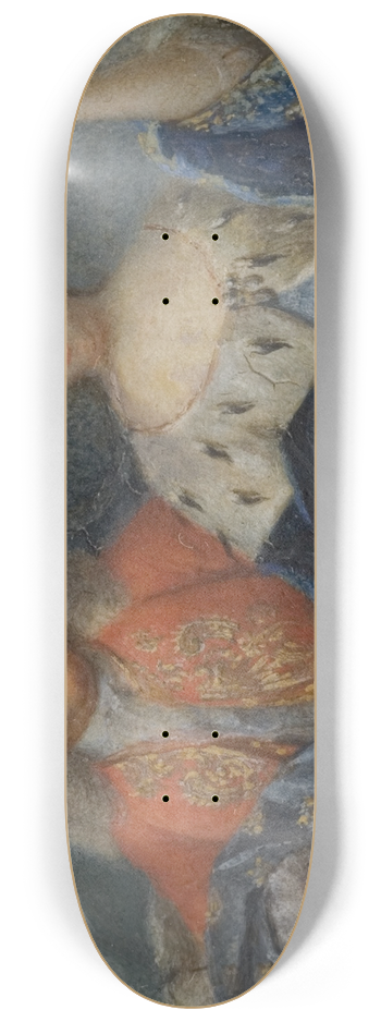 Niklas Lafrensen - Ulrika Eleonora the Younger (1688-1741), Queen of Sweden & Frederick I (1676-1751), Count of Hesse-Kassel, King of Sweden 8.25 inch art skate deck