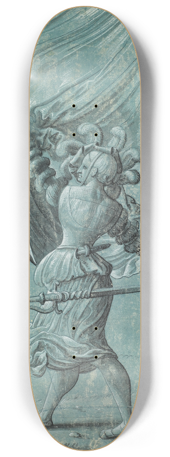 Niklaus Manuel - Kriegerisch ausgerstetes Mdchen als Fahnentrgerin 8.25 inch art skate deck