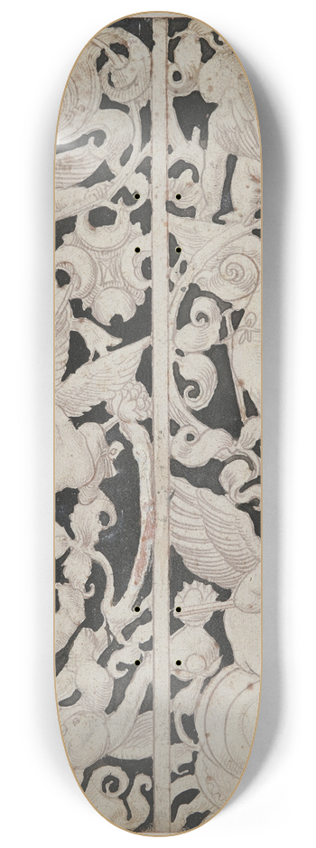 Niklaus Manuel - Zwei senkrechte Ornamentstreifen mit Putten in Ranken 8.25 inch art skate deck