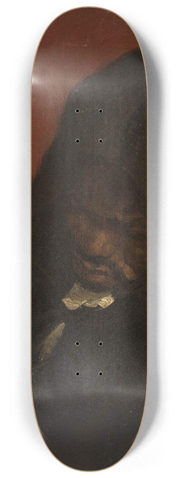 Nikolaos Gyzis - Head of a hooded monk 8.25 inch art skate deck
