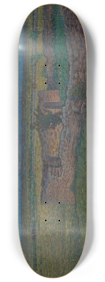 Nils Kreuger - Moon Rising on land 8.25 inch art skate deck