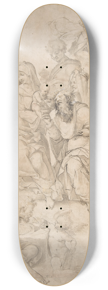 Nosadella (Giovanni Francesco Bezzi) - The Adoration of the Magi 8.25 inch art skate deck
