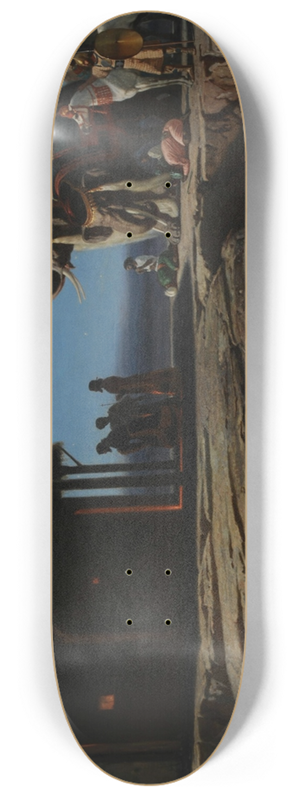 Octave Penguilly-L'haridon - The arrival of the Magi in Bethlehem 8.25 inch art skate deck