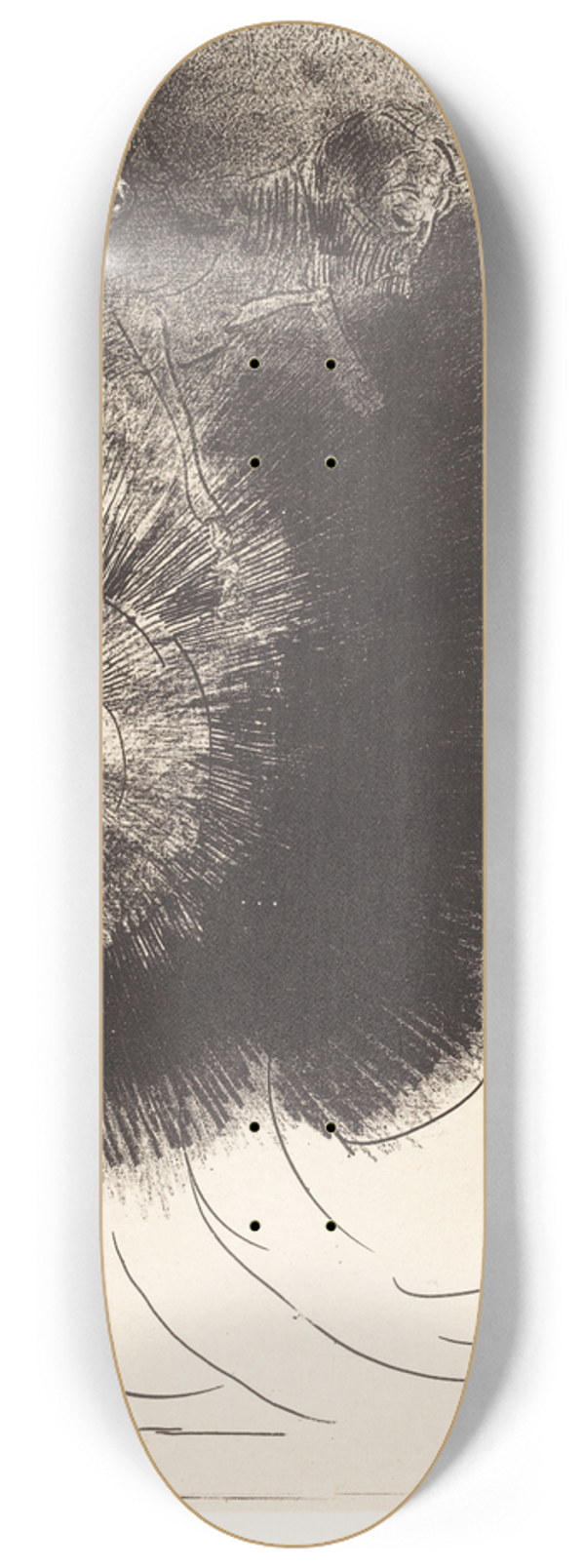Odilon Redon - Et il tombe du ciel une grande etoile ardente (And there fell a great star from heaven burning as it were a lamp) 8.25 inch art skate deck