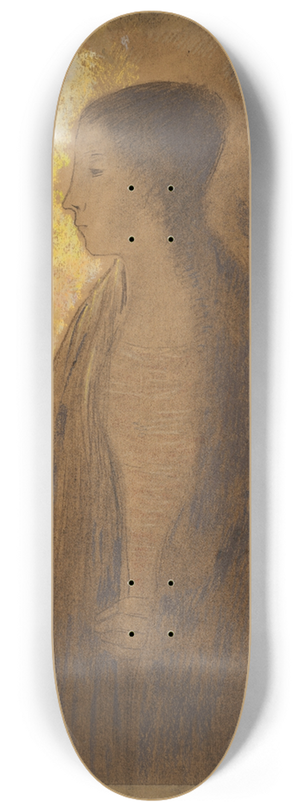 Odilon Redon - Figure devant un arbre 8.25 inch art skate deck