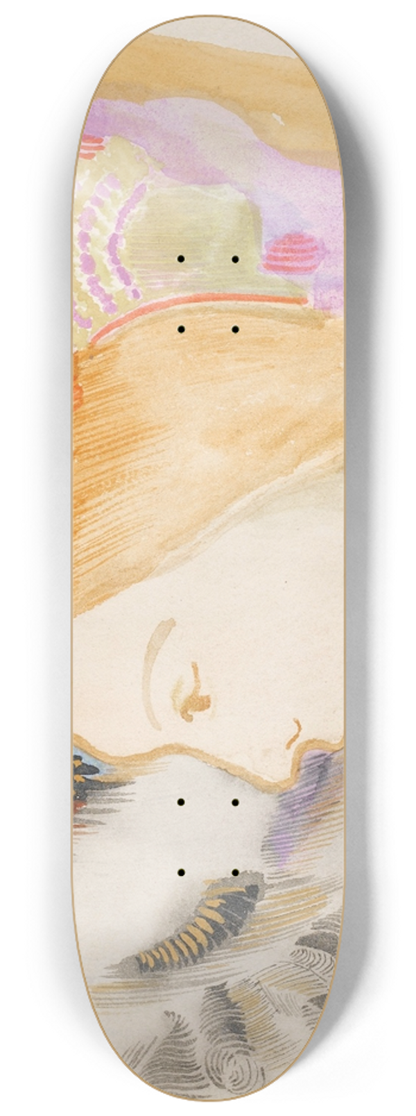 Odilon Redon - Jeune Fille Et Fleurs 8.25 inch art skate deck