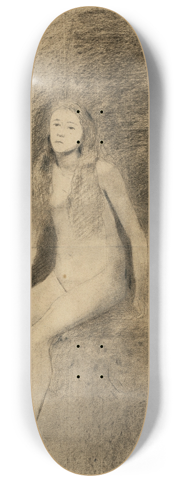 Odilon Redon - La jeune songeuse 8.25 inch art skate deck