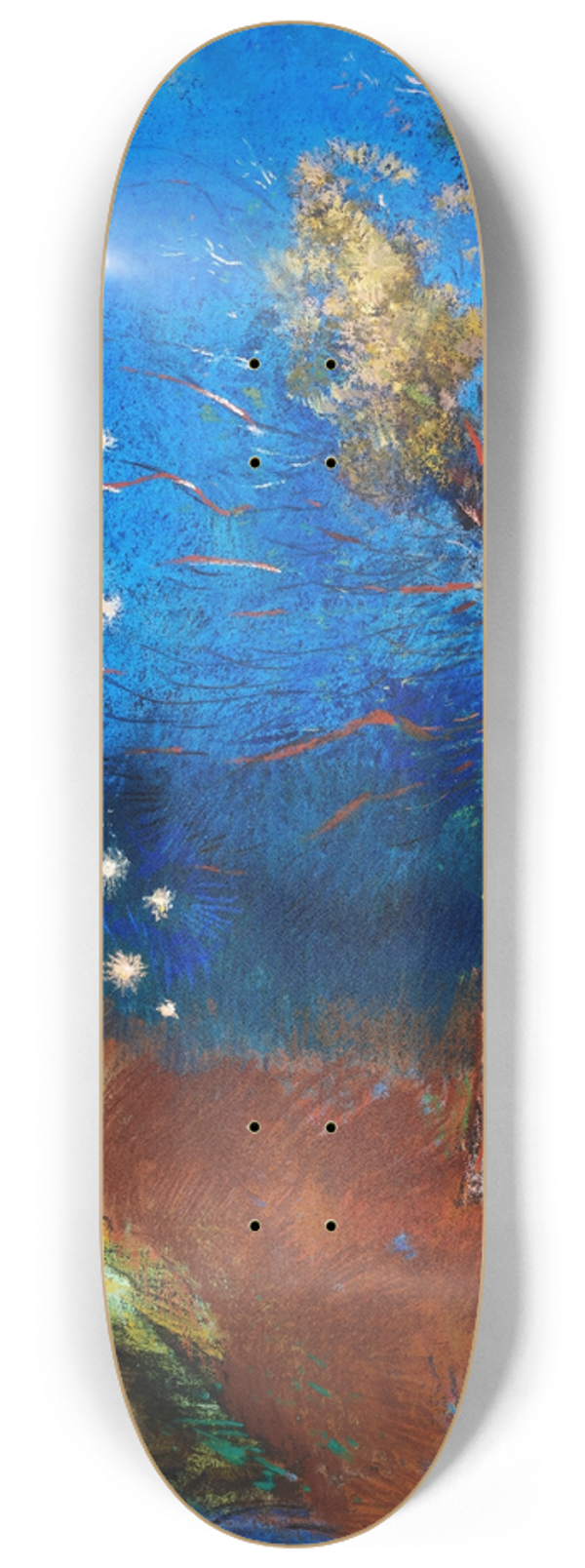 Odilon Redon - La mort de Bouddha 8.25 inch art skate deck