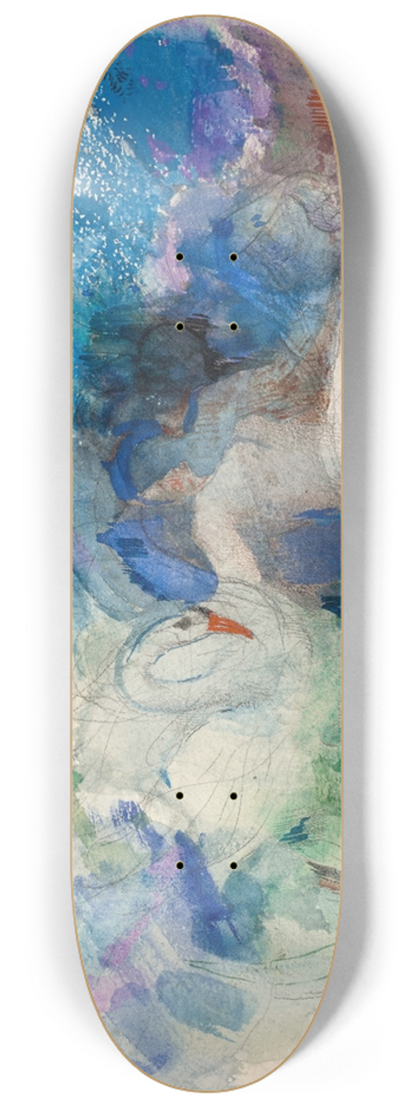 Odilon Redon - Lda et le cygne 8.25 inch art skate deck