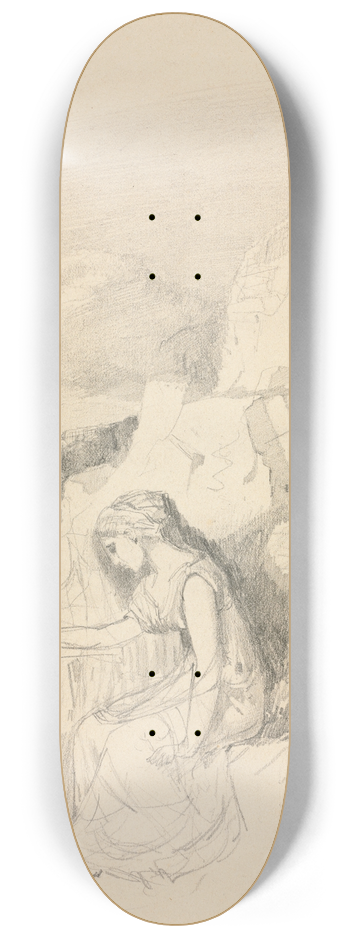 Odilon Redon - Melancholy 8.25 inch art skate deck