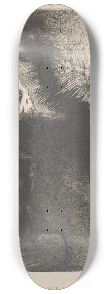 Odilon Redon - Pilgrim from a sublunar world 8.25 inch art skate deck