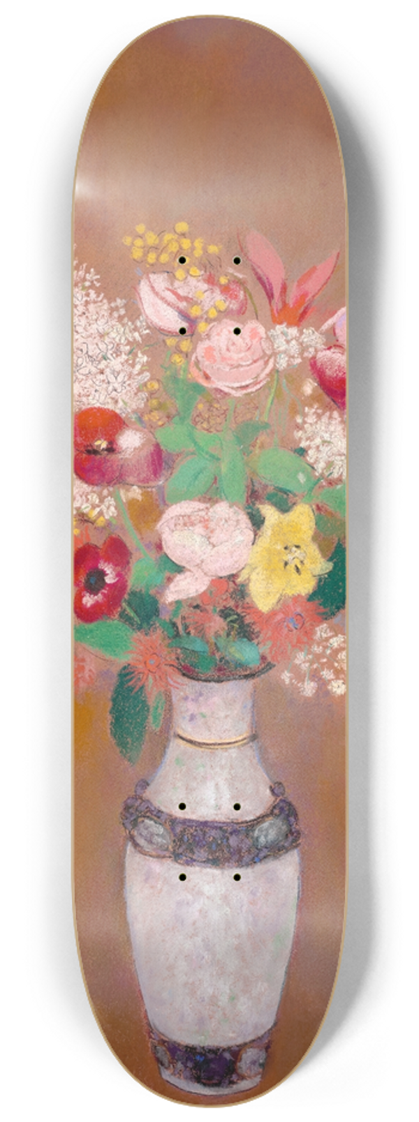 Odilon Redon - Vase de fleurs 8.25 inch art skate deck