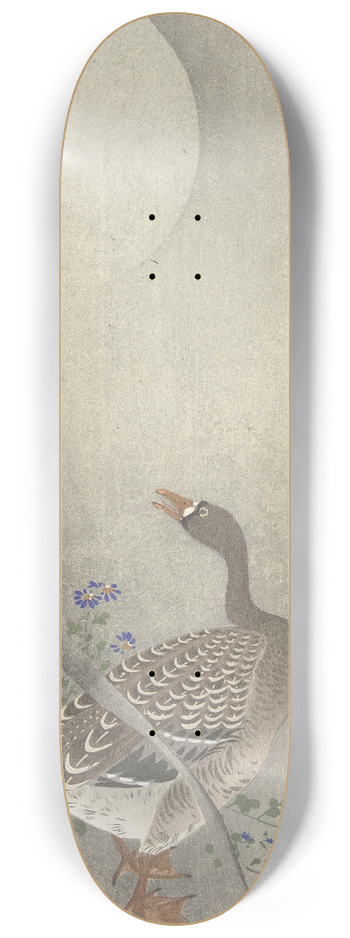 Ohara Koson - Goose at full moon 8.25 inch art skate deck