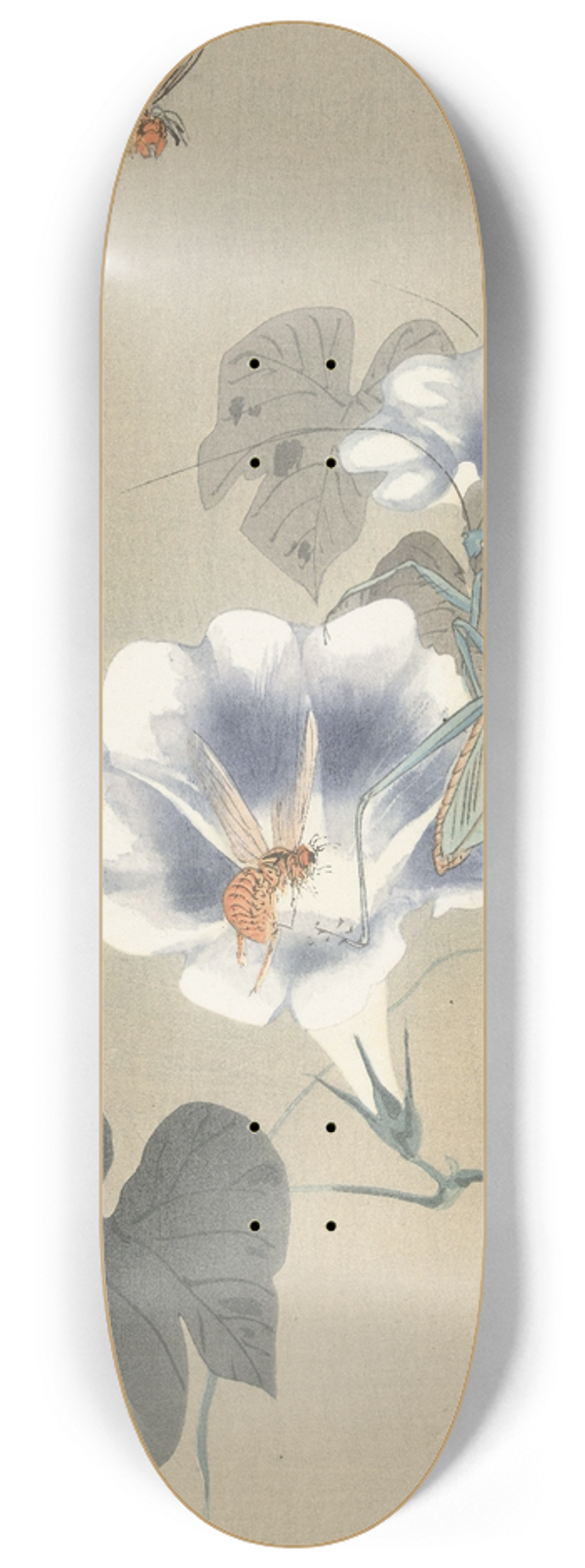 Ohara Koson - Insects at bindweed 8.25 inch art skate deck