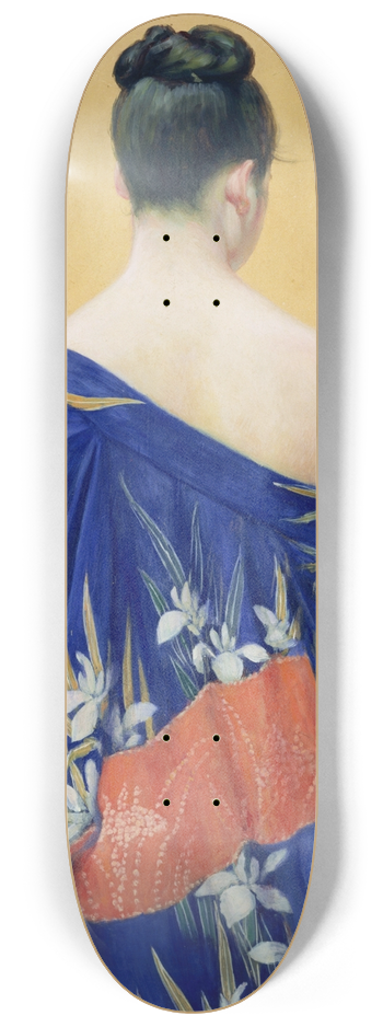 Okada Sabursuke - Kimono with Iris Pattern 8.25 inch art skate deck