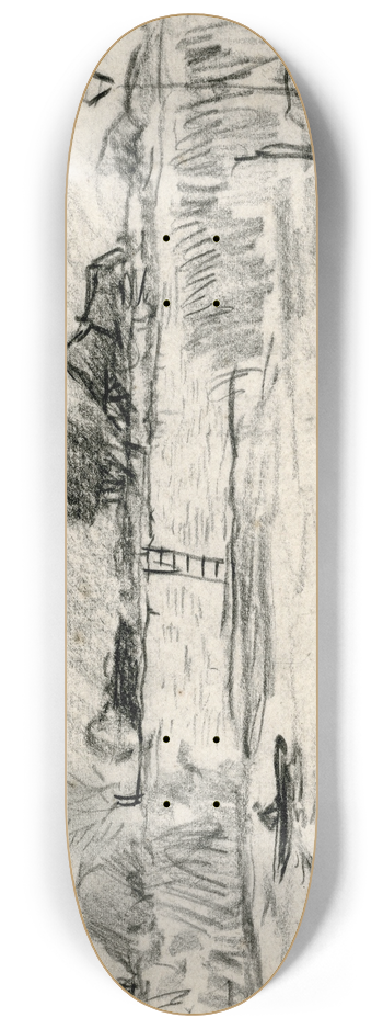 Adolf le Comte - Roeibootje op een meer 8.25 inch art skate deck