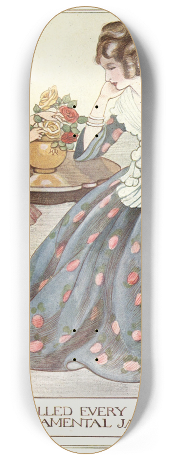 Olive Allen - Filled every ornamental jar 8.25 inch art skate deck