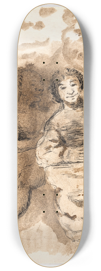 Oluf Hartmann - En ngen mand og en pkldt kvinde 8.25 inch art skate deck