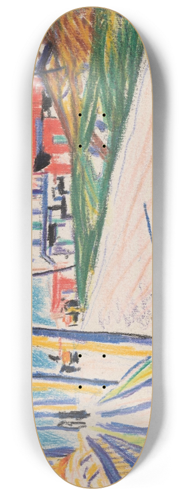 Oscar Bluemner - Street in the Bronx 8.25 inch art skate deck
