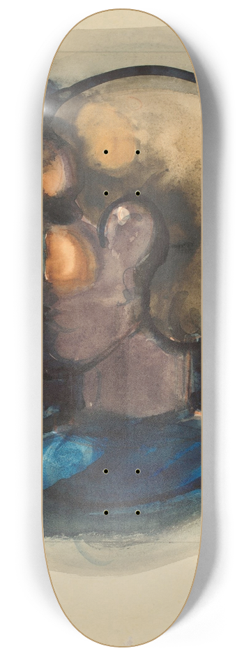 Oskar Schlemmer - Profilkopf in Fleckformen 8.25 inch art skate deck