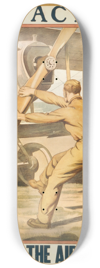 Otho Cushing - For action enlist in the Air Service 8.25 inch art skate deck