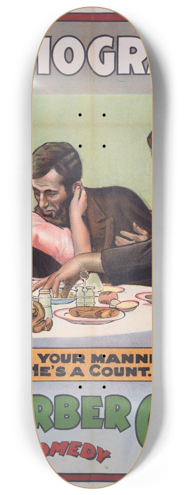 Otis Litho. Co. - A Barber cure 8.25 inch art skate deck