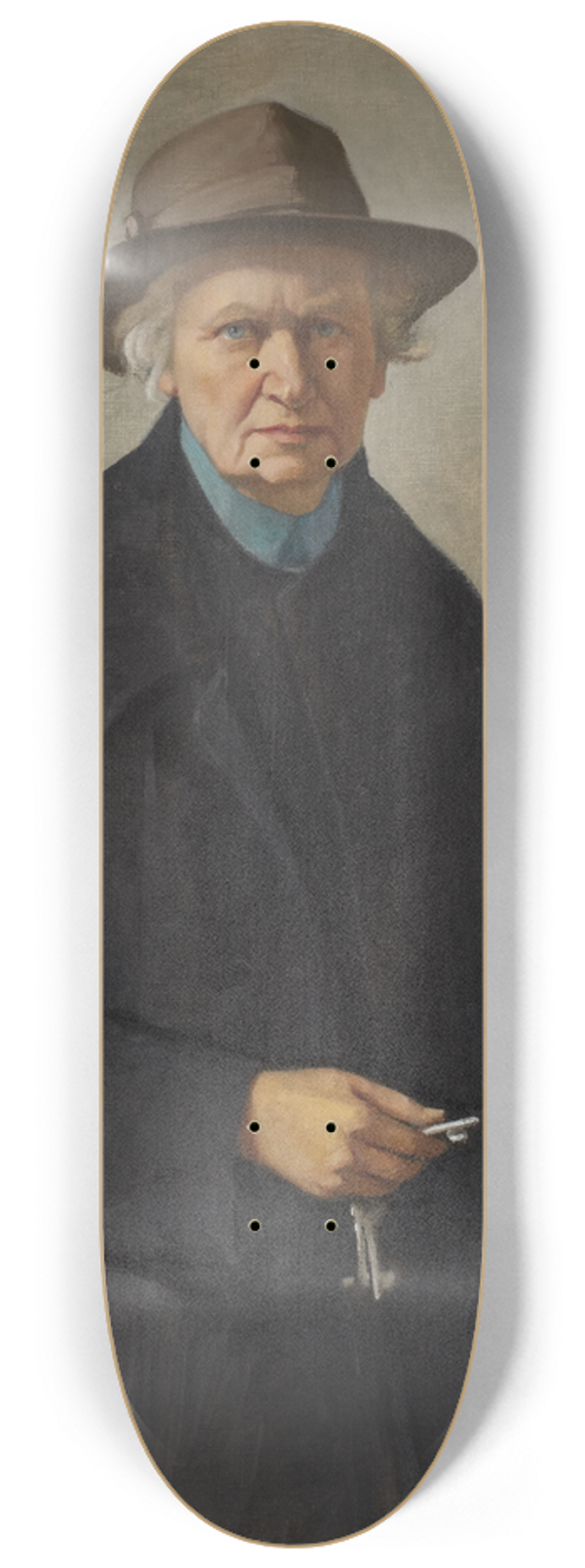 Ottilie Wilhelmine Roederstein - Self-portrait with Keys 8.25 inch art skate deck