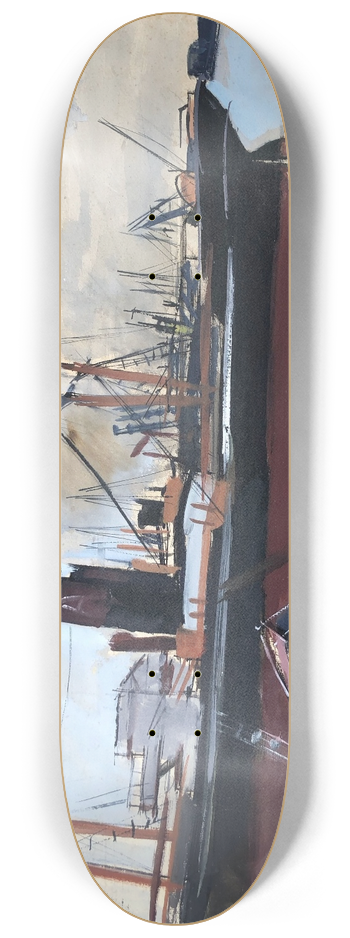 Otto Geigenberger - Hafen in Amsterdam 8.25 inch art skate deck