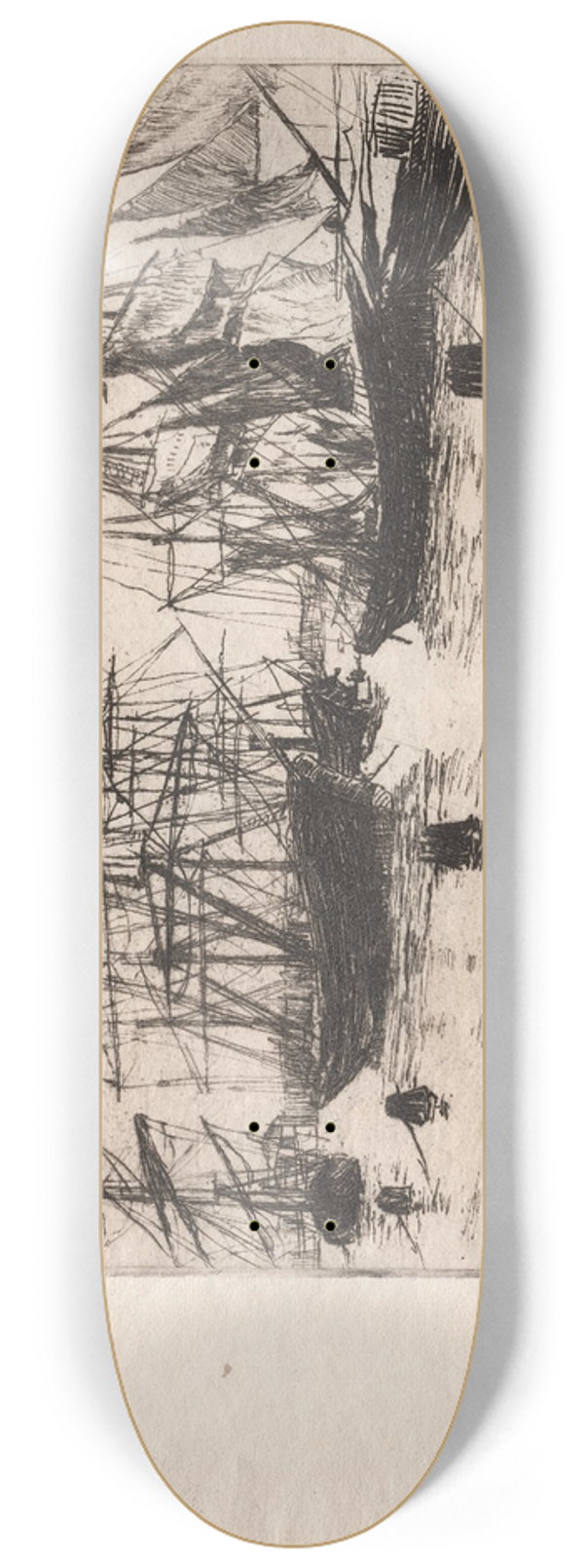 Otto Henry Bacher - Sailing Boats, Venice 8.25 inch art skate deck