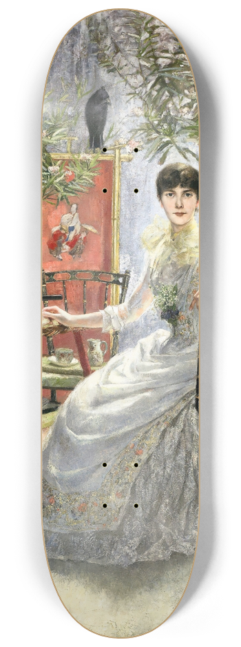 Otto Hierl-Deronco - Portrait De Jeune Femme 8.25 inch art skate deck