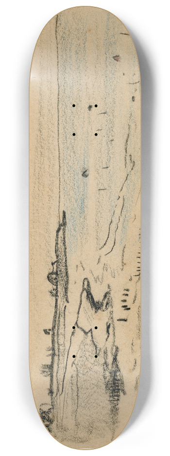 Adolf le Comte - Watervlakte bij Veere 8.25 inch art skate deck