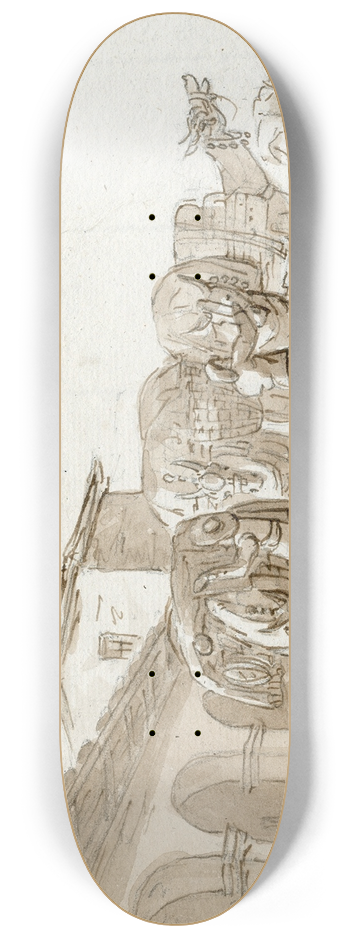Otto Howen - Het beladen van pakezels 8.25 inch art skate deck