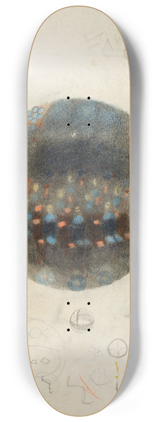 Otto Meyer-Amden - Im Mnster (Erwartung). Studie zum Glasfenster im Zwinglihaus Zrich-Wiedikon (Gesamtkomposition) 8.25 inch art skate deck