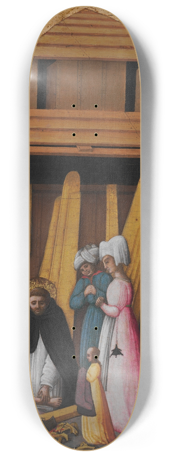Antonio Vivarini - Saint Peter Martyr Healing the Leg of a Young Man 8.25 inch art skate deck
