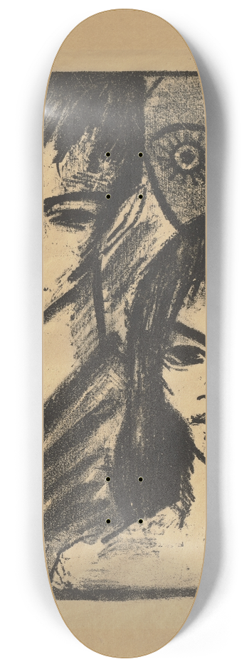 Otto Mueller - Selbstbildnis mit Modell und Maske 8.25 inch art skate deck