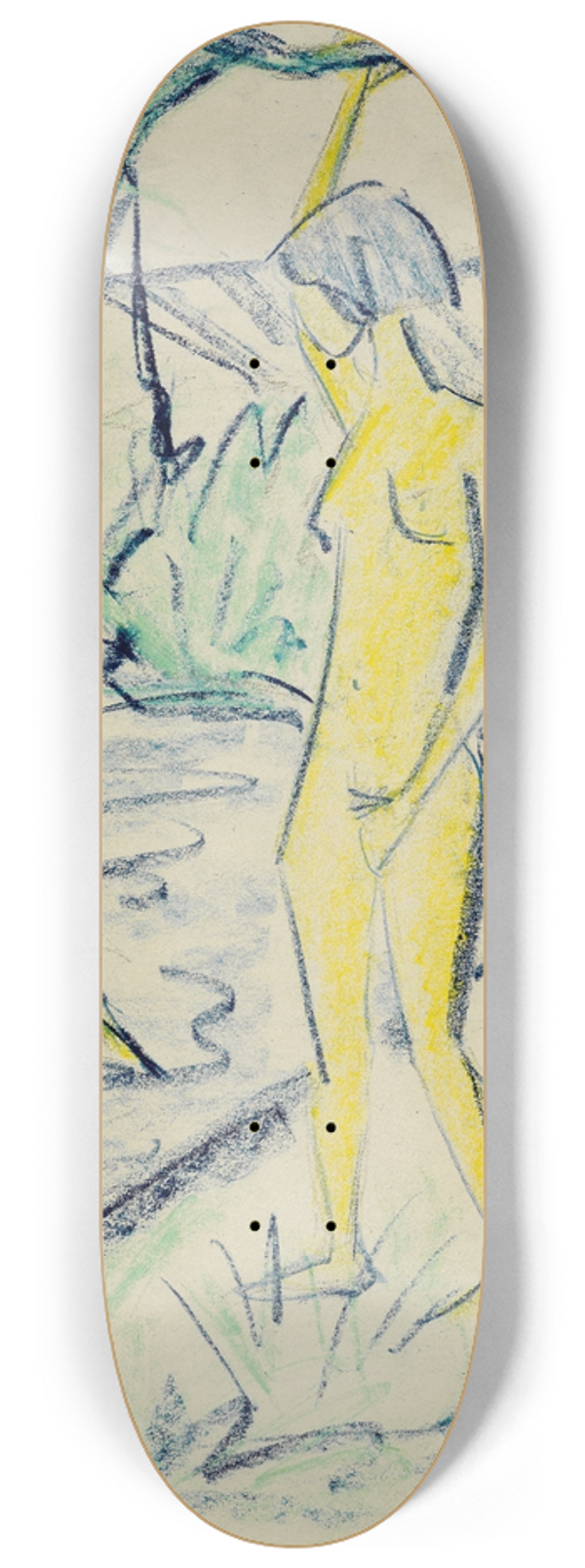 Otto Mueller - Zwei badende Mdchen 8.25 inch art skate deck