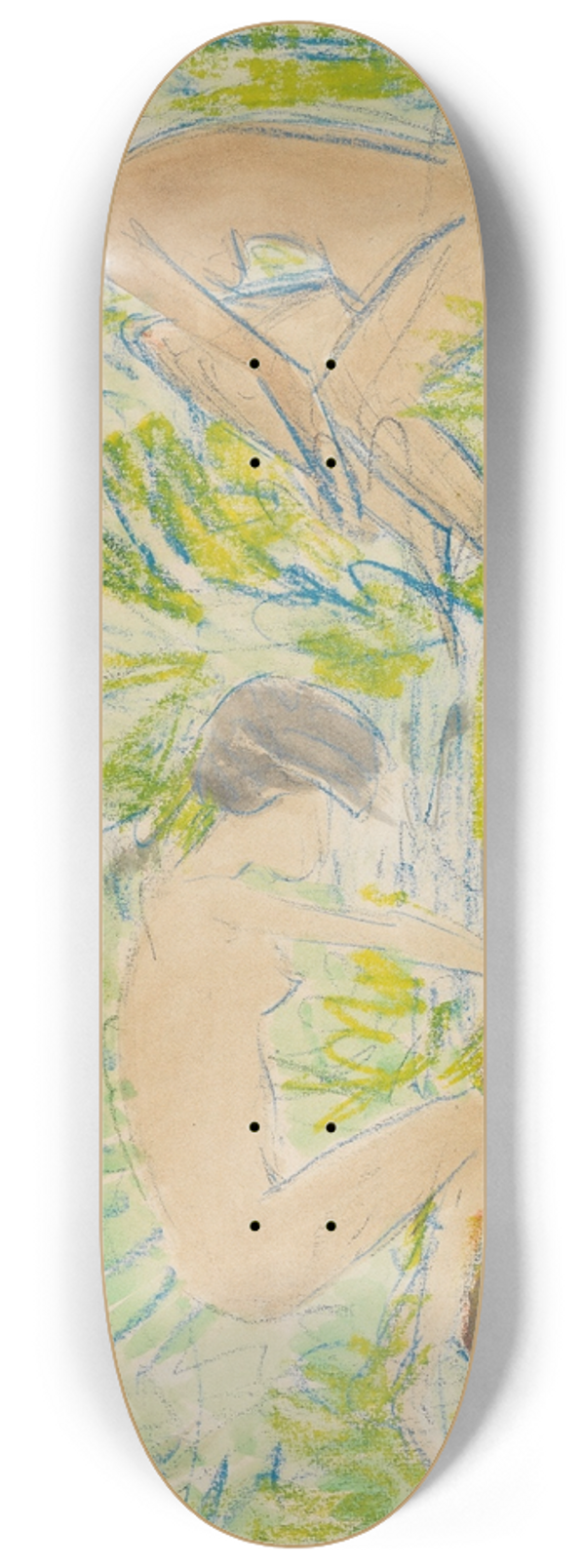 Otto Mueller - Zwei Frauen 8.25 inch art skate deck